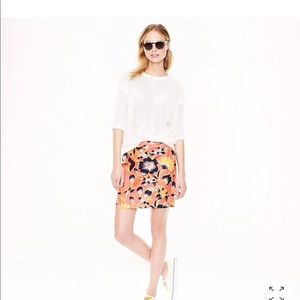 Postage stamp miniskirt in hibiscus floral print